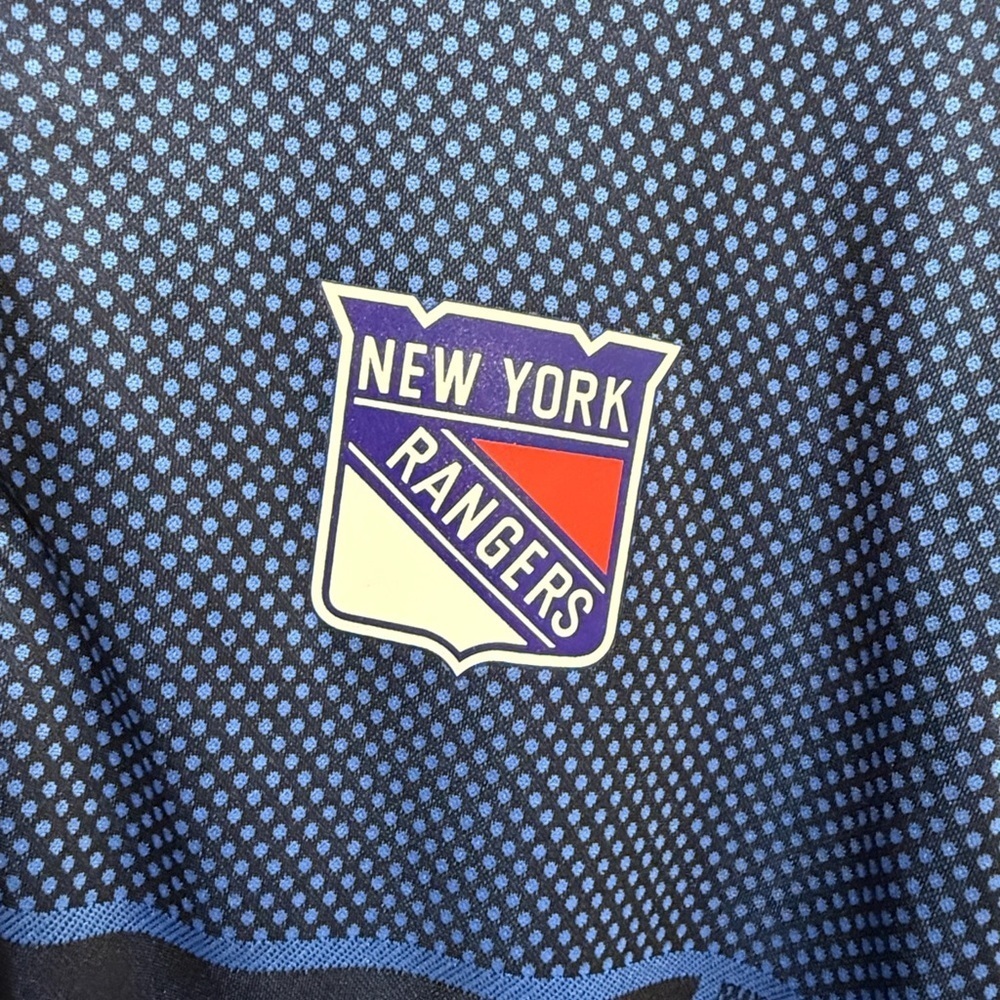 New York Rangers adidas climalite Quarter-Zip Pullover Jacket - Blue - Picture 4 of 7
